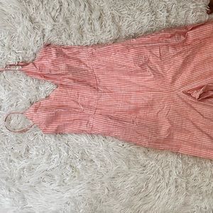 pink striped jumpsuit from macys